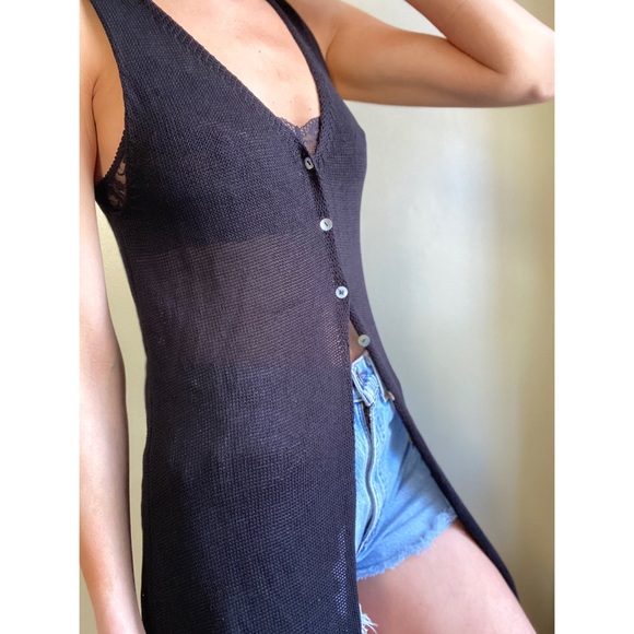 Knit long vest - Picture 3 of 5